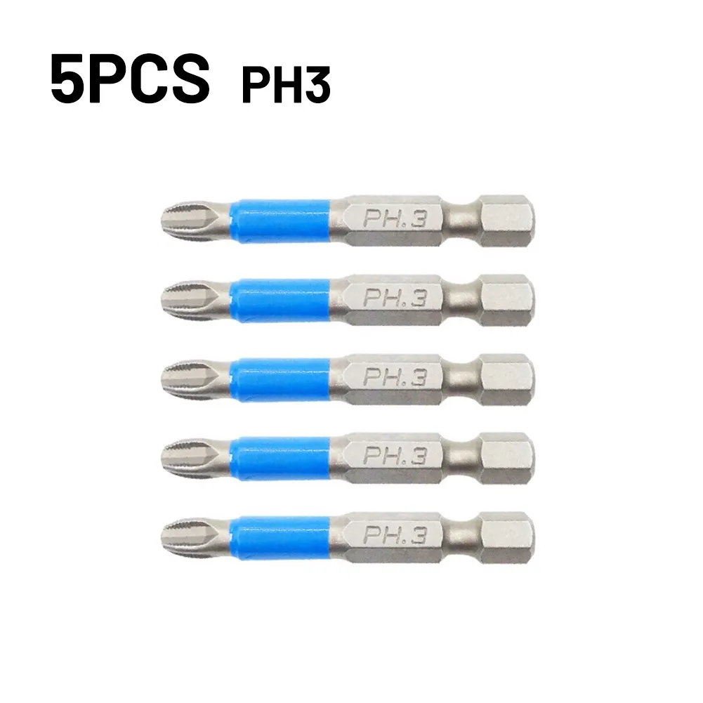 

Набор нескользящих бит для отвертки, 5 шт., отвертка из легированной стали, магнитный Электрический ударный 50 мм PH1/PH3/PZ1/PZ2/PZ3