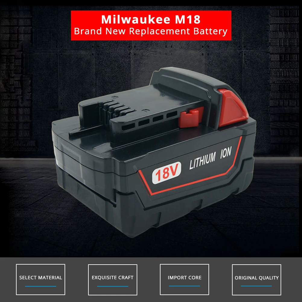 Литий-ионная аккумуляторная батарея 18 в 1850 Ач для Milwaukee M18 48-11-1852 48-11-1820 48-11-1828
