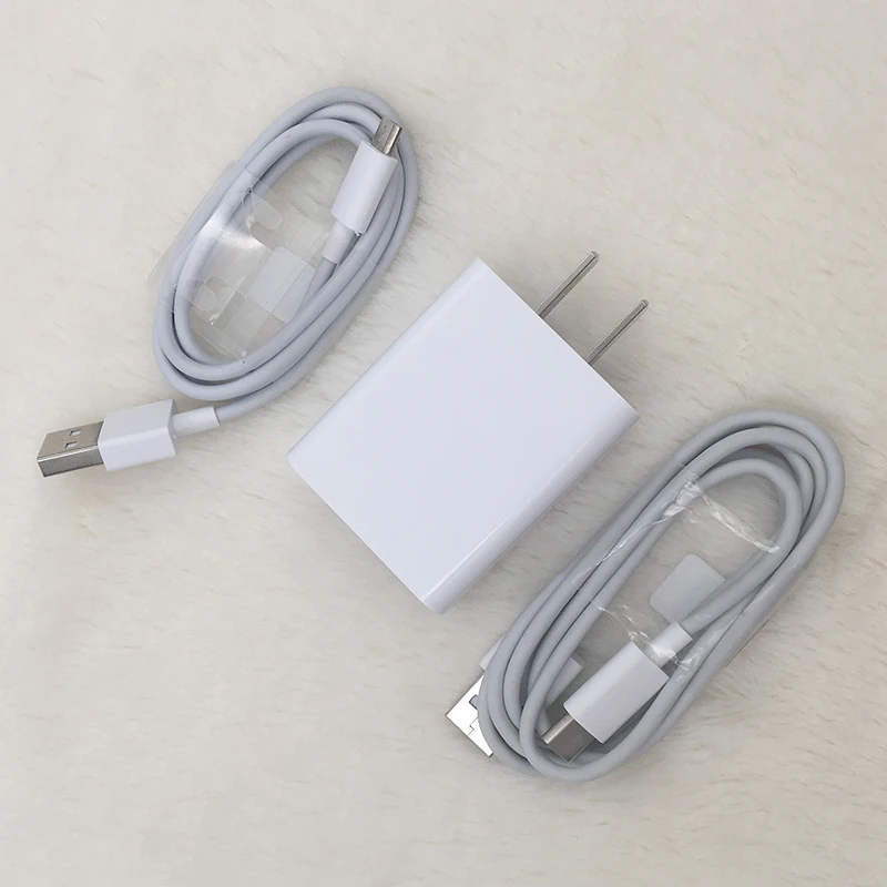 Оригинальный Xiaomi 18 Вт QC3.0 Usb адаптер для быстрой зарядки Micro USB / Type C кабель Mi 9Se 8 8se 9T