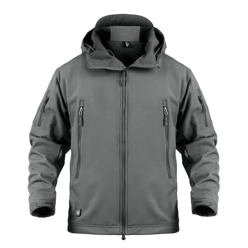 

Men's Tactical Jacket Warm Shark Skin Soft Shell Military Uniform Waterproof Fleece Military Camouflage Windbreaker Casual Coat
