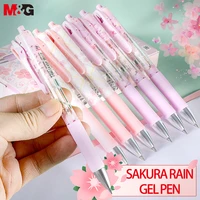 mg sakura rain 0 5mm rollerball pen bulletneedle pen cute roll gel pens quick dry ink fine signature pen school office