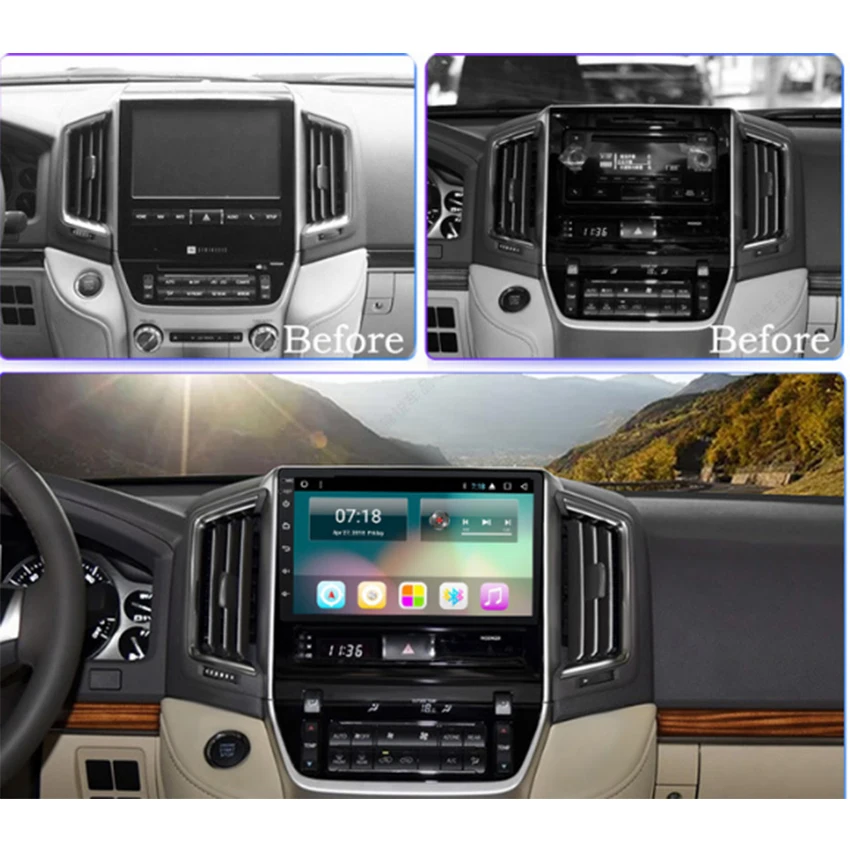 Автомобильный Радио Android мультимедийный плеер для Toyota land cruiser 200 LC200 2016