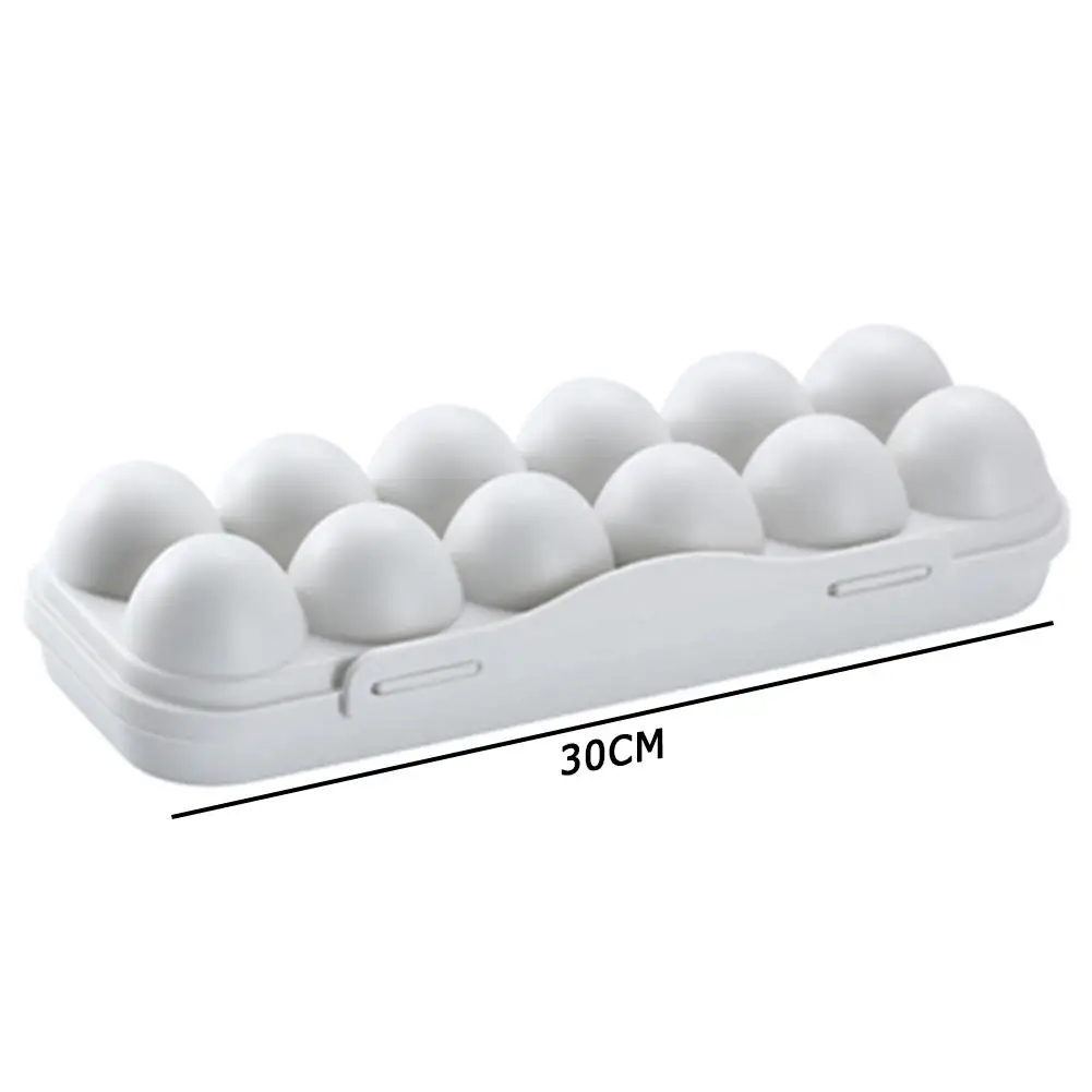 

Durable Egg Tray Holder 12 Seats Egg Storage Box Refrigerator Crisper Container Kitchen Anti-collision Damage Accessories