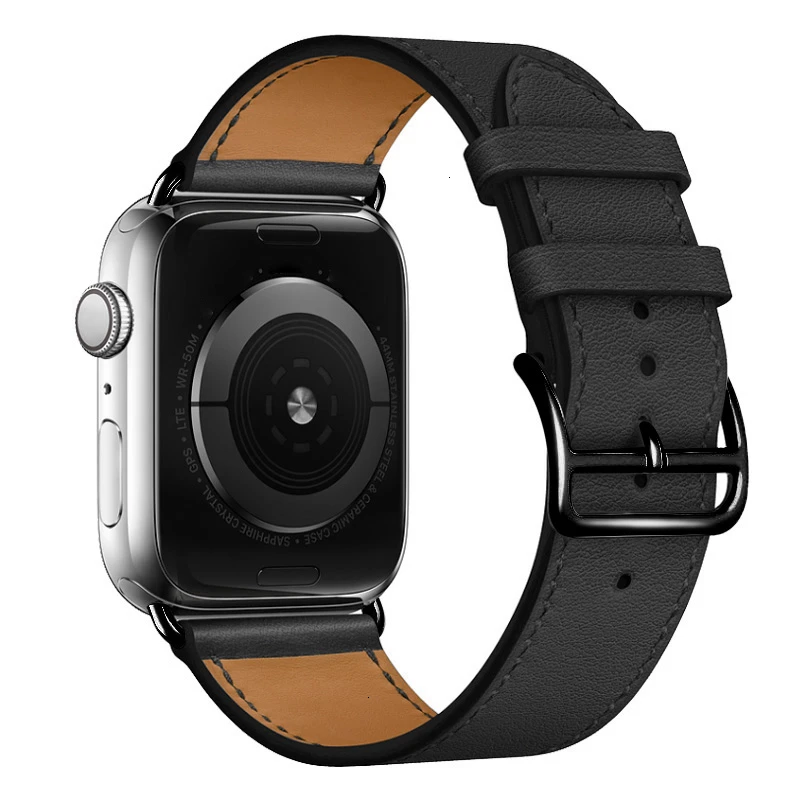 Ремешок из коровьей кожи для Apple Watch Band 44 мм iwatch Series 5 4 3 2 1 умные Аксессуары 42 мм петля 38 мм Замена браслета 40 мм