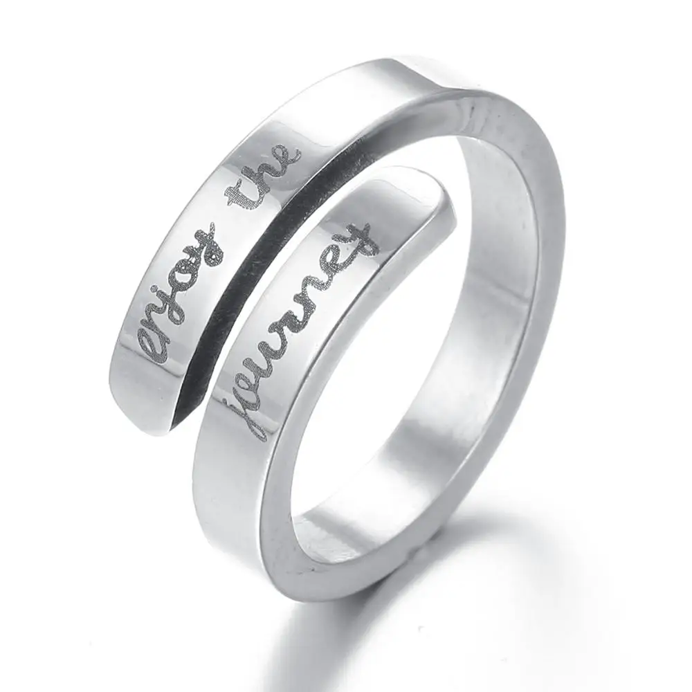 Наслаждайтесь путешествием кольцо Нержавеющая сталь с гравировкой Для женщин