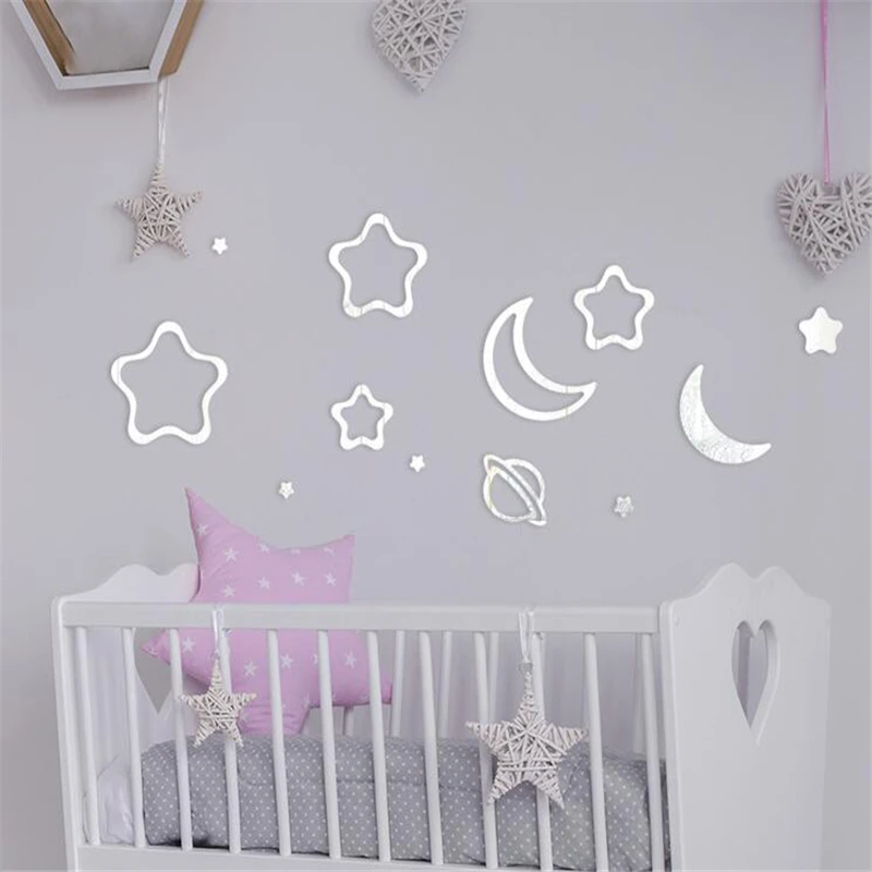 Милая Звезда Луна фон стикер на стену водонепроницаемый съемный s Гостиная