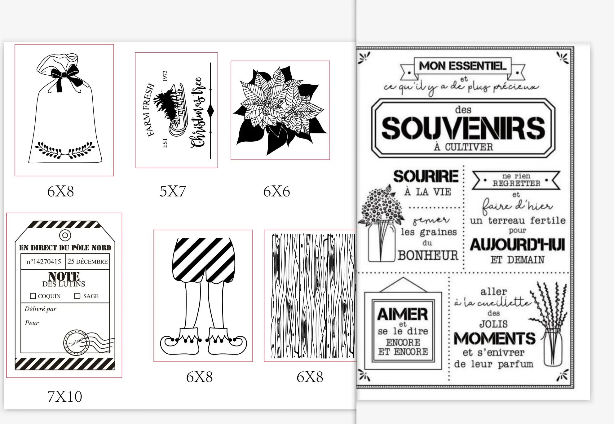 Французский прозрачный силиконовый штамп/печать для сделай сам