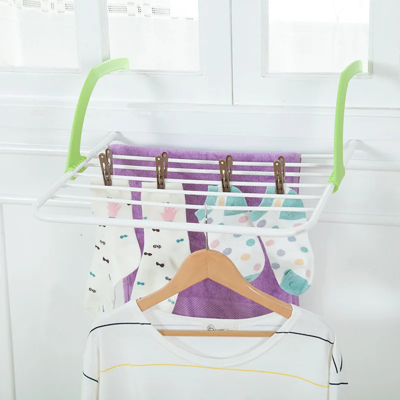 Multi-use Outdoor Folding Rack For Hanger Shelf Drying Storage Radiator Metal Hook Large Clip Towel Shoe Clothing | Дом и сад