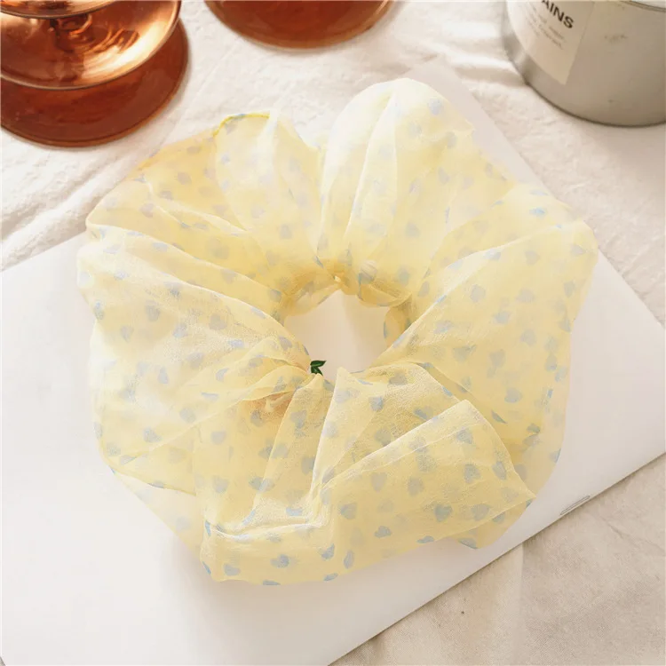 

High Quality New Summer Super Fairy Gauze Lovely Hair Ring Ins Women 's Sweet Hair Rope Hair Ring