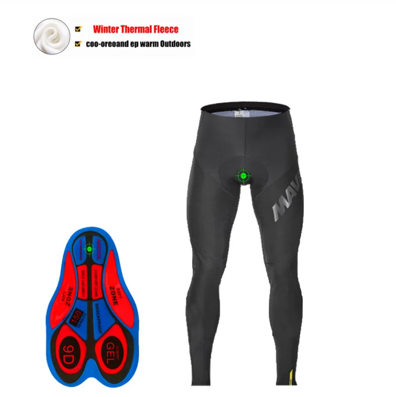 Pantalones de lana de invierno MAVIC, pantalones de abrigo, equipo de bicicleta, pantalones de chandal