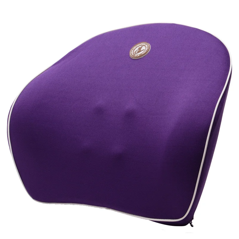 purple lumbar only Подушка для вождения автомобиля, Подушка для спины, поясницы, подголовника, шеи, массажер, мягкая подушка, подушка для спины, нижняя боль - Название цвета: purple lumbar only