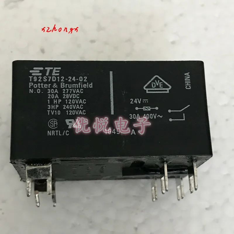 Новое оптовое Tyco T92S7D12 24 02 24V 30A наивысшей мощности DC24V|Реле| |