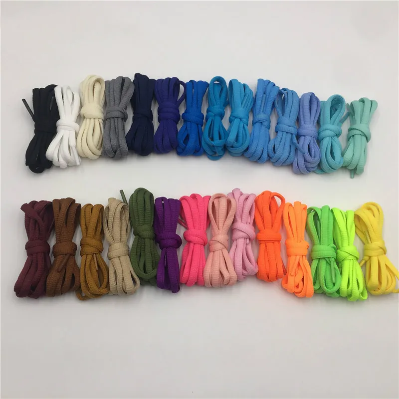 

100 140cm round hole 15 colors 6mm sports shoes casual hiking kids trend bold lace shoe accessories