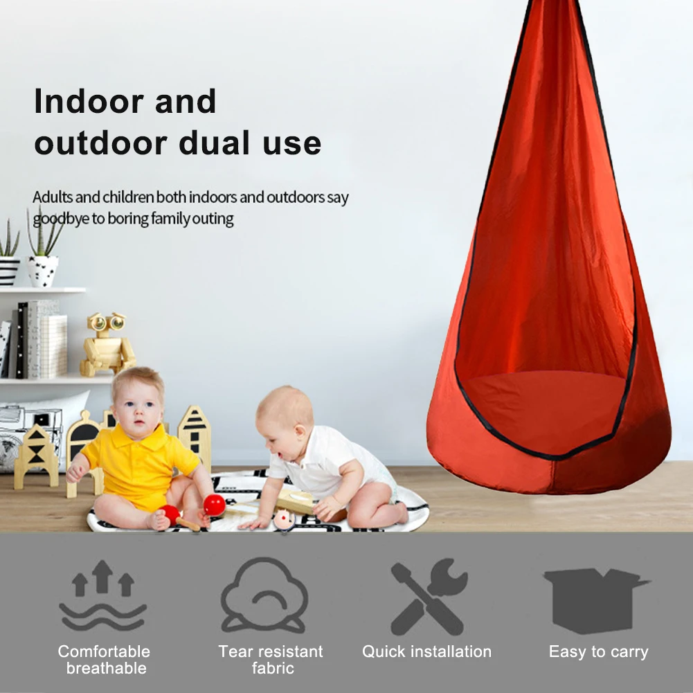 

Easy Install Balcony Camping Gift Indoor Outdoor With Hanging System Relaxing Home Garden Backyard Kids Hammock Chair Soft Safe