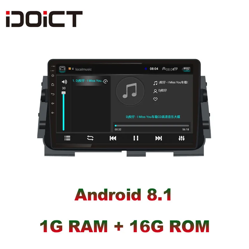 Автомобильный DVD плеер IDOICT Android 8 1 GPS навигация мультимедиа для Nissan Kicks Radio 2017