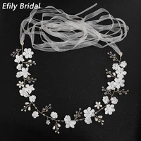 efily bridal handmade pearl belts for women accessories party prom crystal wedding dress belt strass bride sash bridesmaid gift