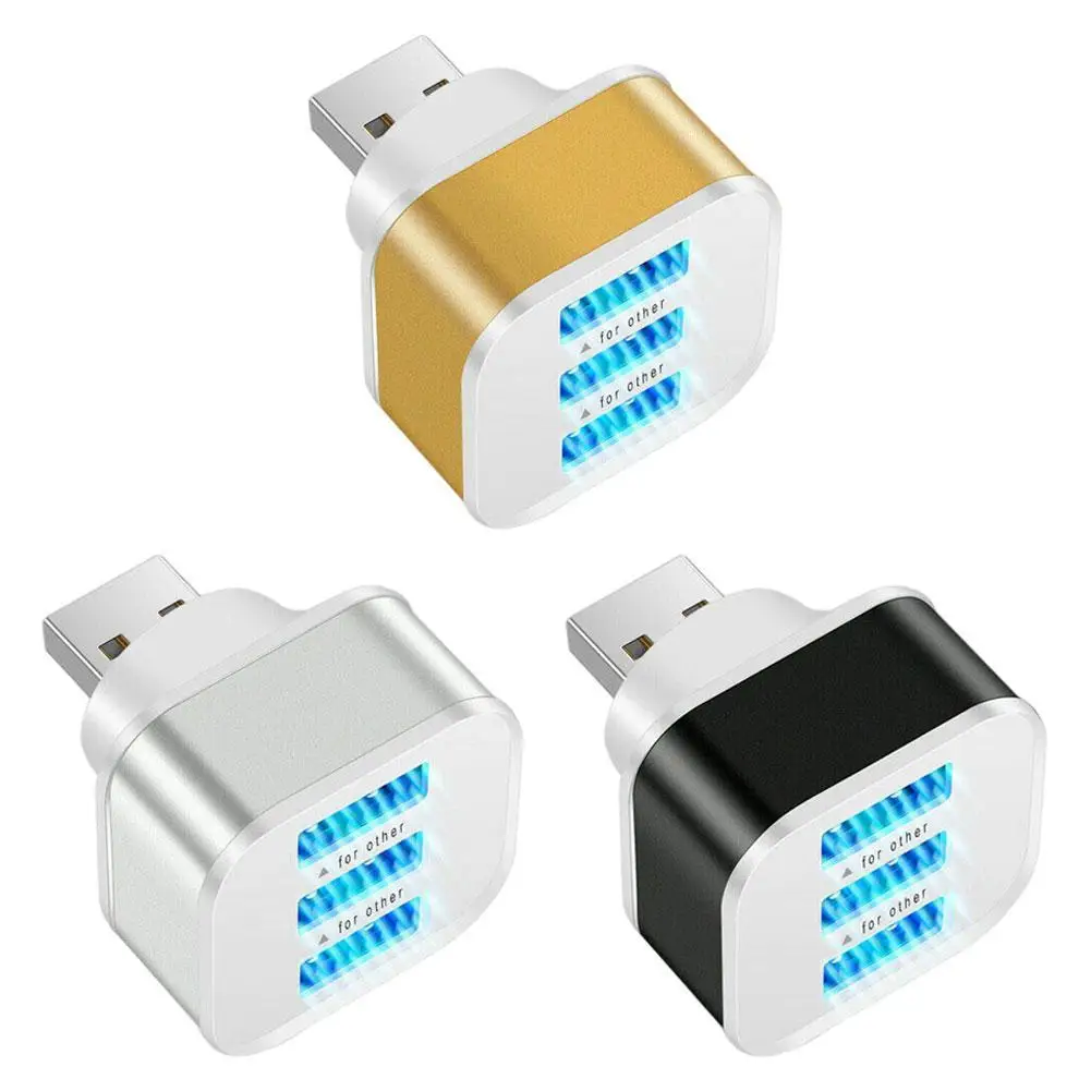 USB-концентратор 2 0 3 порта телефонный сплиттер Поворотный штекер для ноутбука
