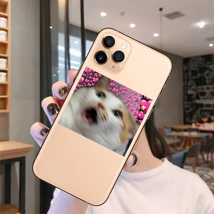 Super cute cat dog cartoon pink Heart shaped YOU&ampME Phone Cover FoR iPhone 11 Pro MAX SE2020 6 7 8Plus XR X XS Soft silicone | Мобильные