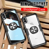 shockproof soft holder case for xiaomi redmi note 5 7 k20 pro full cover for xiaomi 8 9 se for magnetic ring bracket case