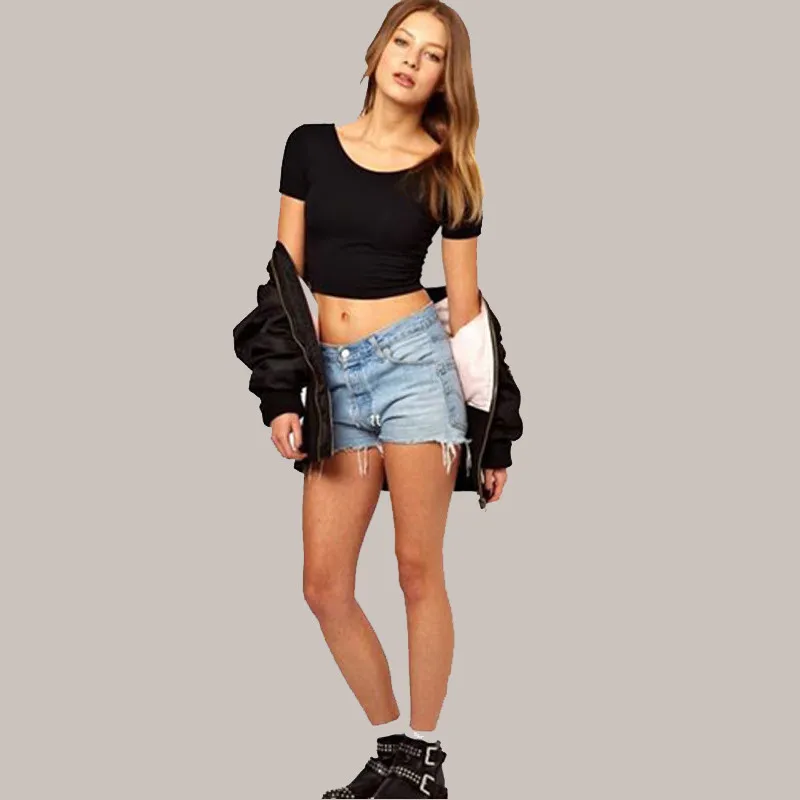 Сексуальный укороченный топ с вырезом лодочкой женская футболка коротким