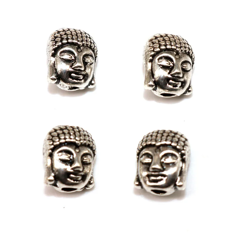 Модные ювелирные изделия античные серебряные бусины Будды подходят для