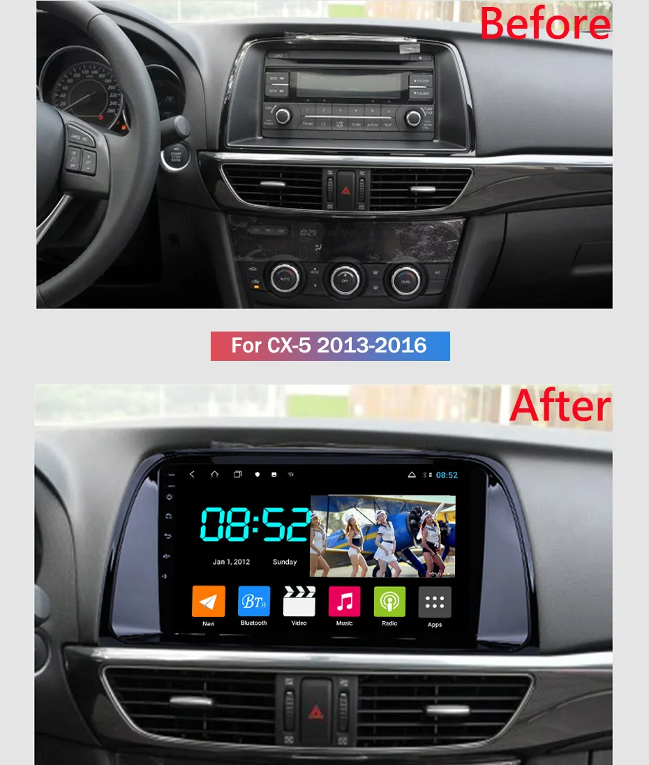 Android 8,1 автомобильный DVD 1din мультимедийная Navi система для Mazda CX-5 2013- Автомобильный gps навигатор стерео головное устройство BT SWC wifi