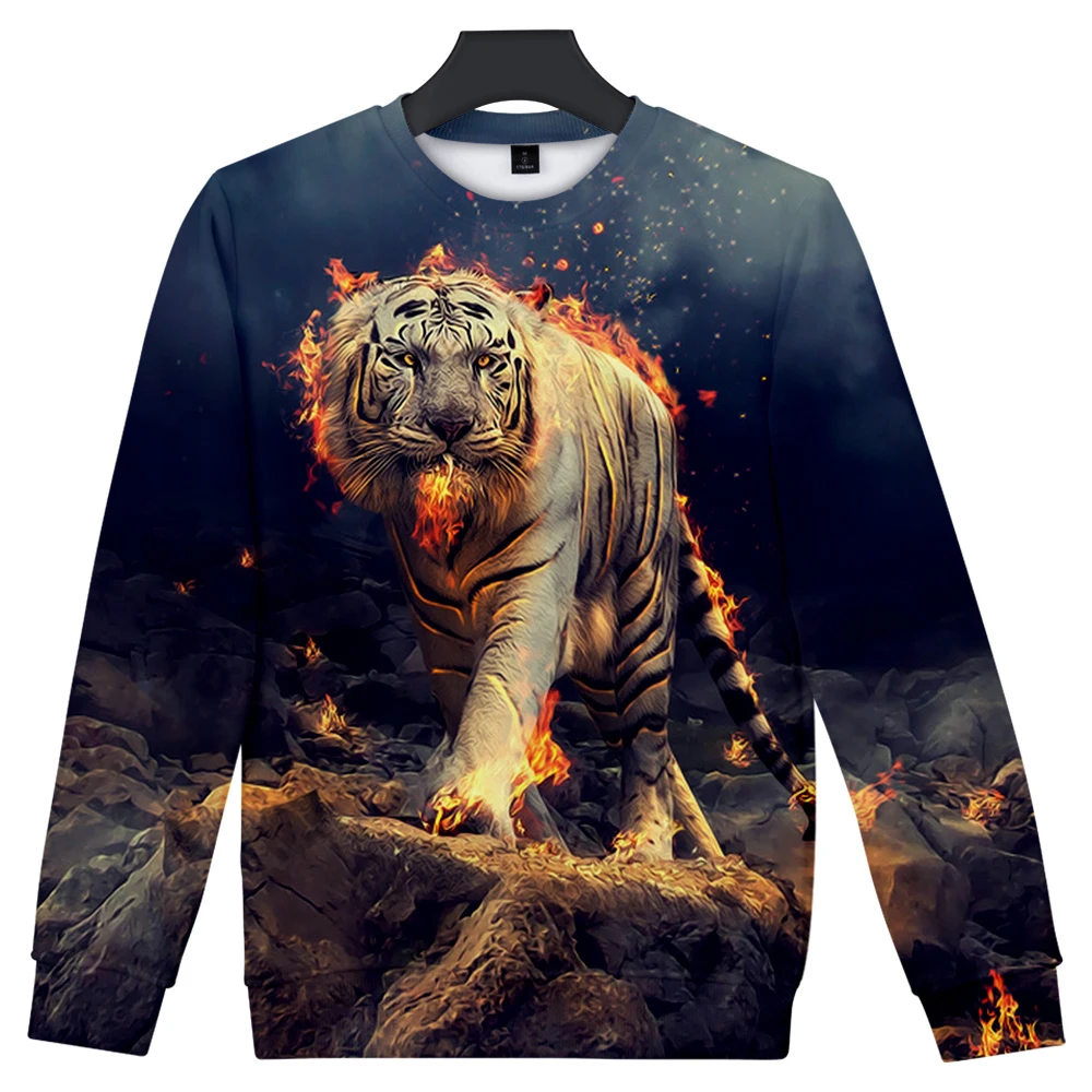 

beast 3d sweatshirt male streetwear fashion top 3d casual wild animal sweatshuts o-neck long sleeves O-Neck Pullovers