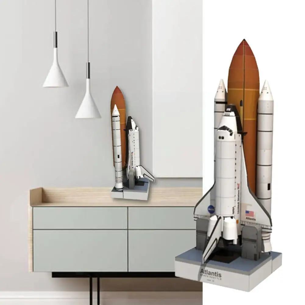 

3D Paper Card Space Shuttle Space Rocket Model DIY Toys Educational Model Construction Sets Building Toy Presents For Child Z5H8