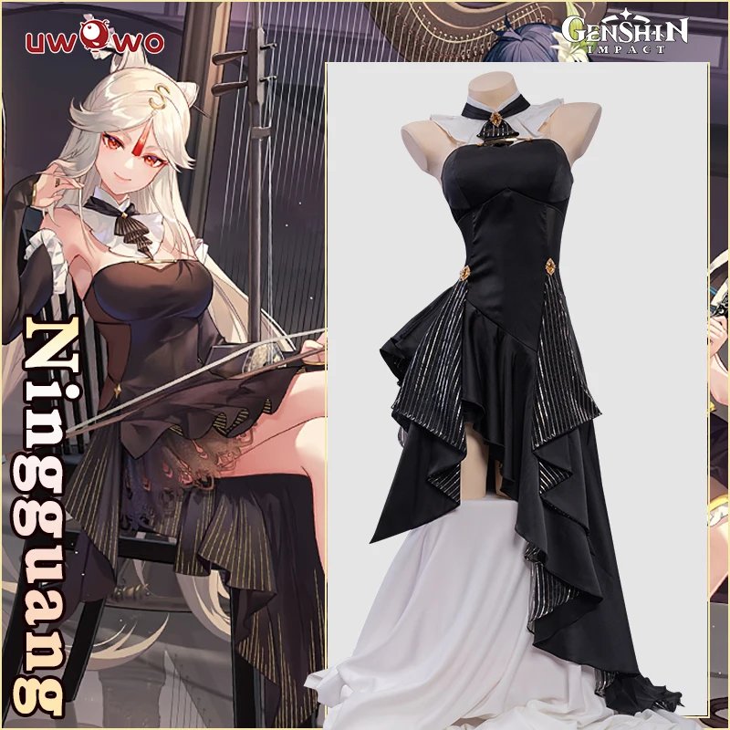 【Только L.XL. Xxl】 игра Genshin Impact Ningguang Косплей Костюм Concert Ver. Женские вечерние платья