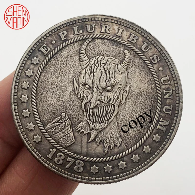 1878 Хобо копия из никеля монета моргановский доллар Медь монеты Монетка
