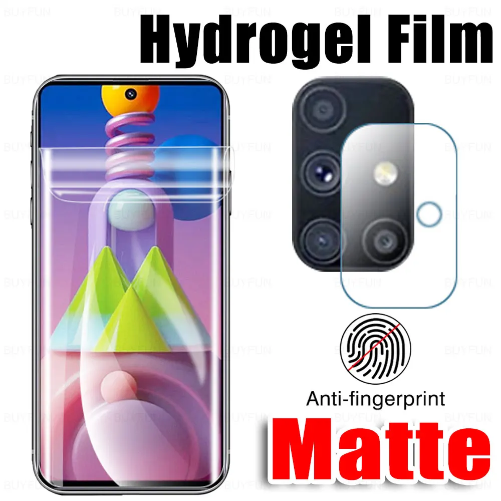 2 в 1 Защитное стекло для камеры и Гидрогелевая пленка экрана Samsung Galaxy M12 M21 M31 M31S M51