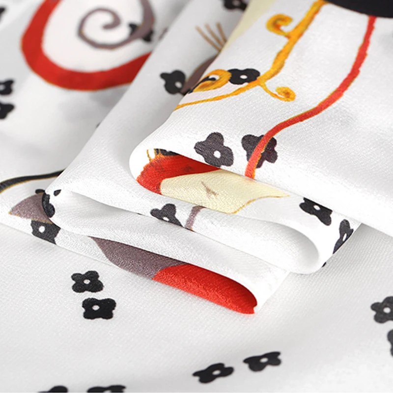 

110 cm width crepe de chine silk fabric printed dress shirt crepe fabric natural silk fabric wholesale silk cloth