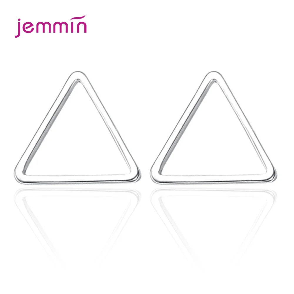 Новые дизайнерские простые геометрические серьги гвоздики из стерлингового