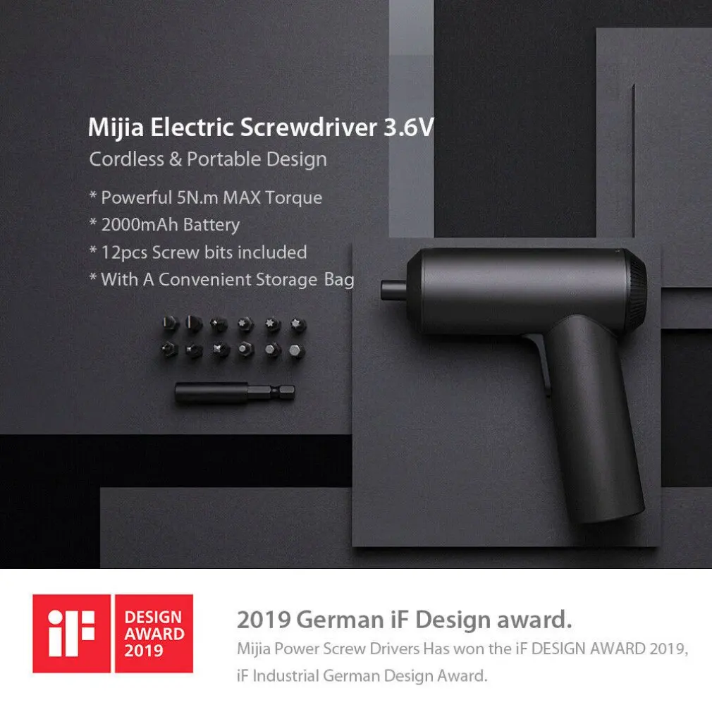 

Portable Multi-Function Electric Screwdriver Rechargeable 3.6V Electric Screwdriver Set Long Battery Life