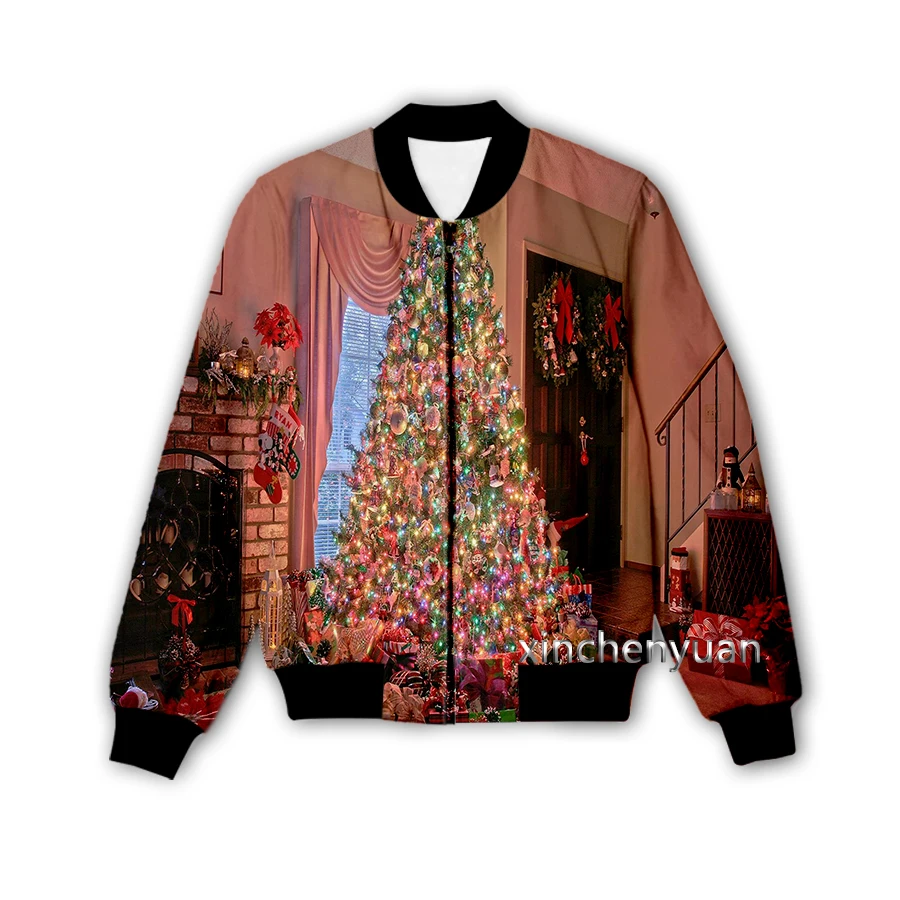 Новый мужской/женский Рождественский пиджак Phechion с 3D принтом модная уличная