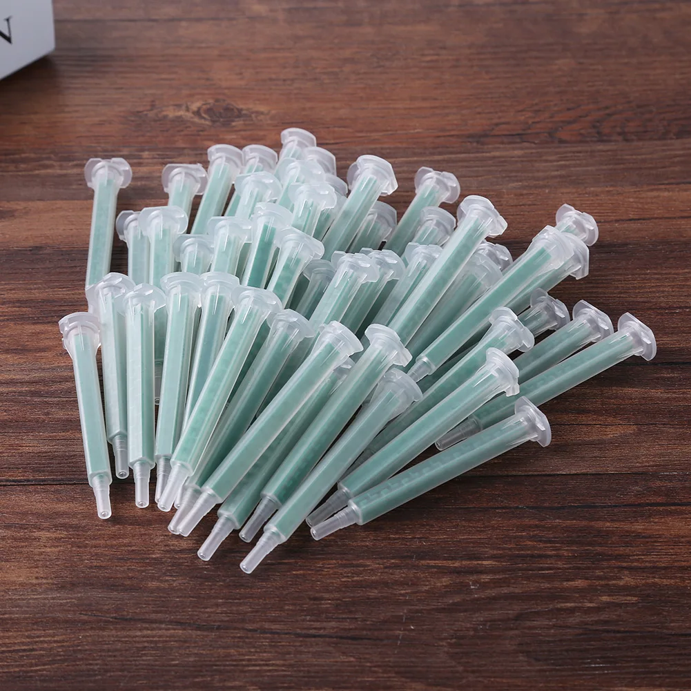 

50 шт. 83 мм полимер AB статический смеситель для клея набор шприц смешивающая насадка трубка для смешивания жидкости для клеевого пистолета AB ...