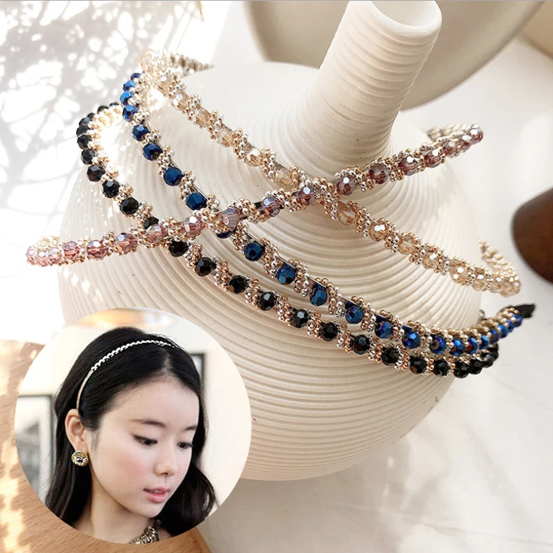 

Rhinestone Hairbands for Women Hair Accessories Band Hairhoop Wedding Headband Pearl Hair Clip Headwear Bands Styling Tool
