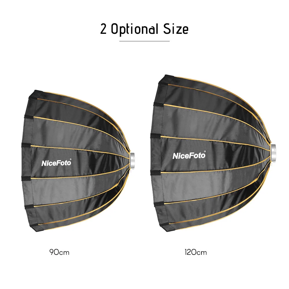 NiceFoto LED Quick Set-up Umbrella Softbox Studio SoftBox+ Grid Carry Bag for Aputure 120D II Bowens Mount Flash Light | Электроника
