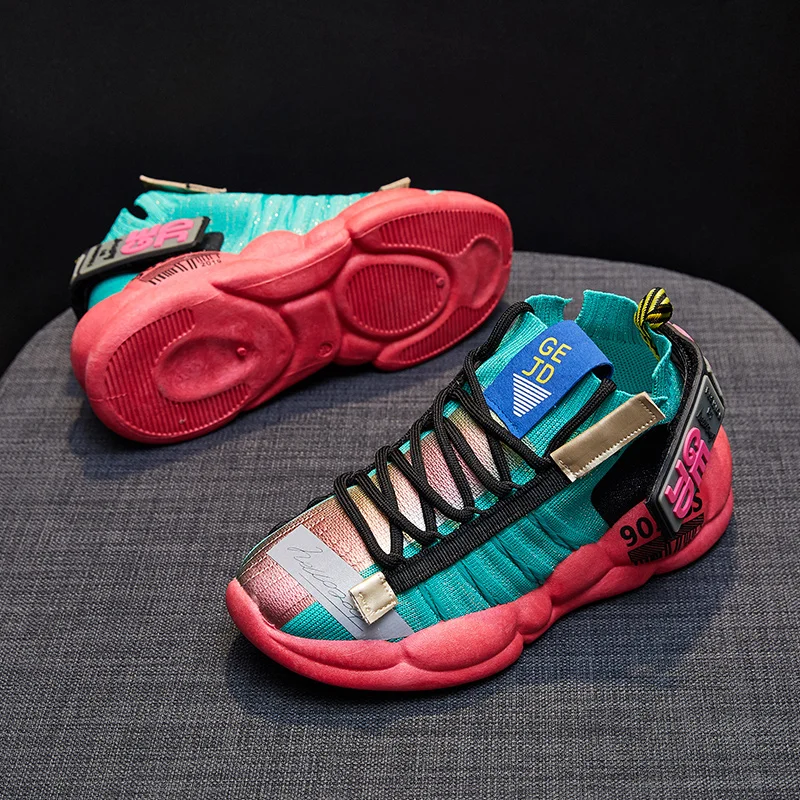 

Women Chunky Sneakers Platform 5cm Thick Sole Ladies Casual Vulcanize Shoes Web Celebrity Dad female fashion Sneakers Designer