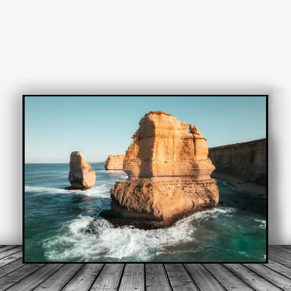 

Up close two giant rocks Print, Australia Coast, Beautiful ocean poster from Gibson Steps, Great Ocean Road, Victoria Australia