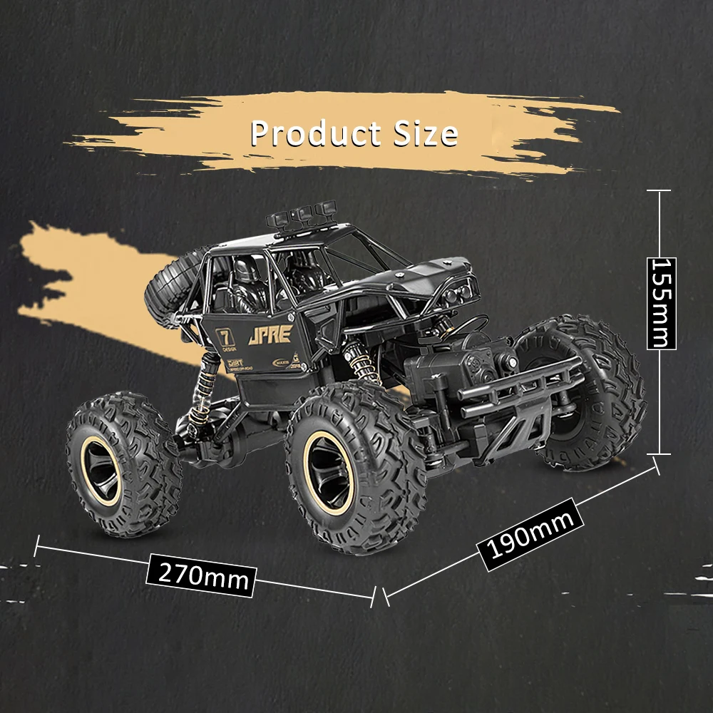 1/16 270 мм машина из сплава RC 2 4 ГГц 4WD 15 км/ч скоростная альпинистская внедорожная