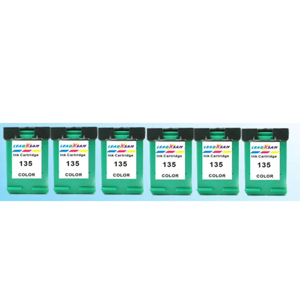 6 шт. 135 совместимый картридж с чернилами для hp135 hp Deskjet 6543 5743 6623 6843 6523 9803 5943 6943 6983