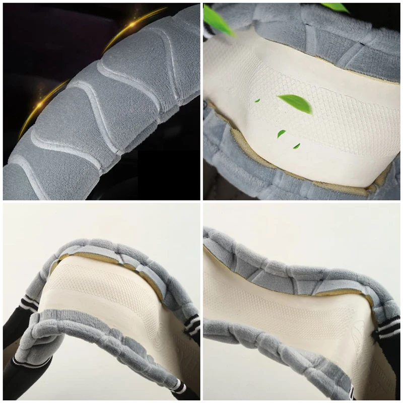 

Universal 38cm Non-Slip Steering Wheel Cover Keep Warm for Cars Steering Wheel Protector Car Interior