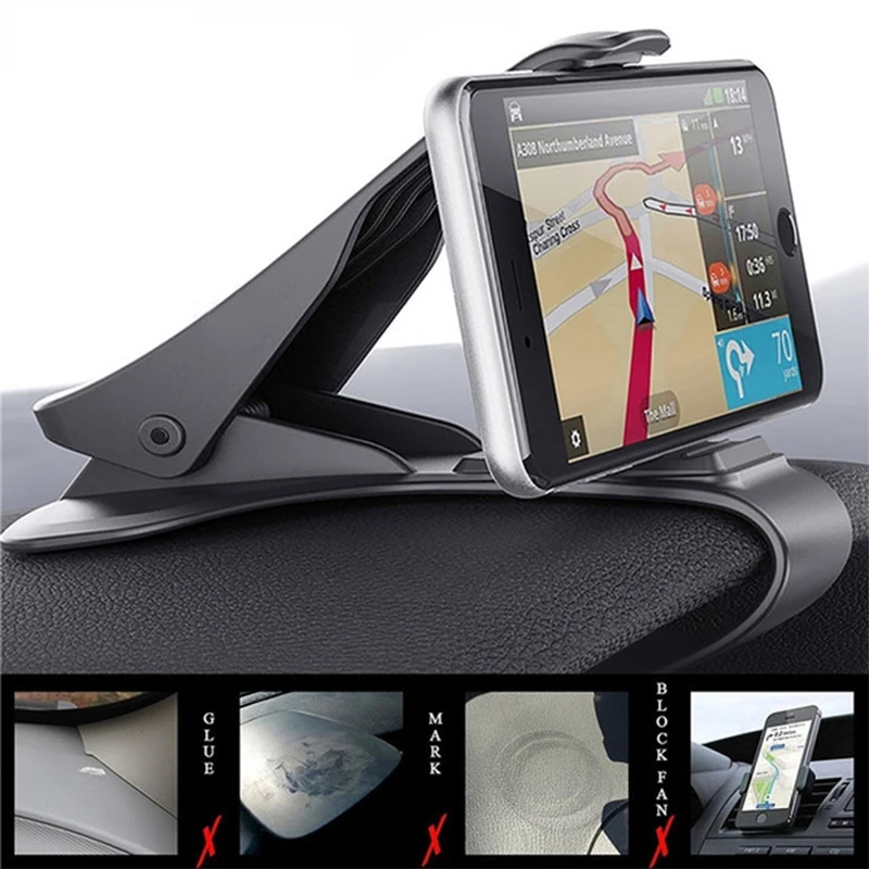 

360 Degrees Car Phone Holder Universal Smartphone Stands Dashboard Support for Auto Grip Mobile Phone Car Rack Fixed Bracket