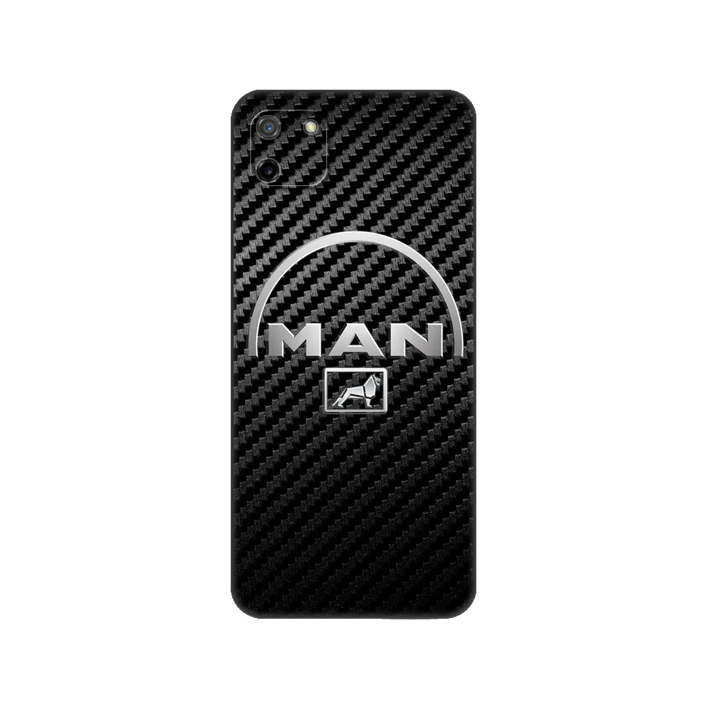 Чехол-накладка для OPPO Realme C11 C20 C21 черный чехол ТПУ с логотипом Man trucks | Мобильные