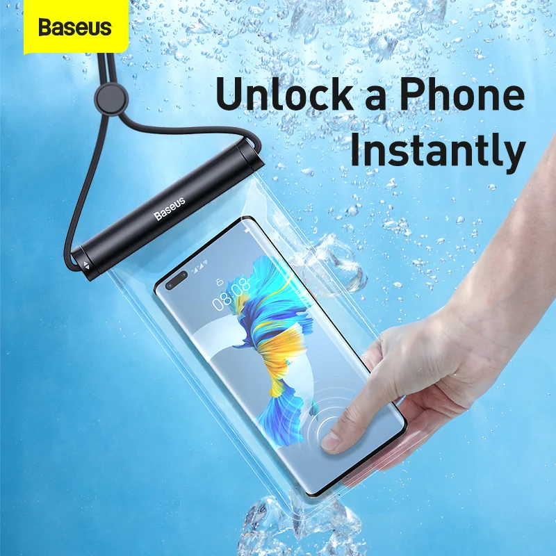 baseus waterproof phone case under 7 2 inches for iphone 12 pro max swim case ipx8 universal cover for huawei xiao samsung free global shipping