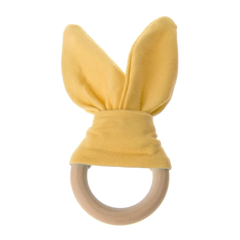 Деревянное кольцо для прорезывания зубов Bunny грызунок в форме уха|Детские