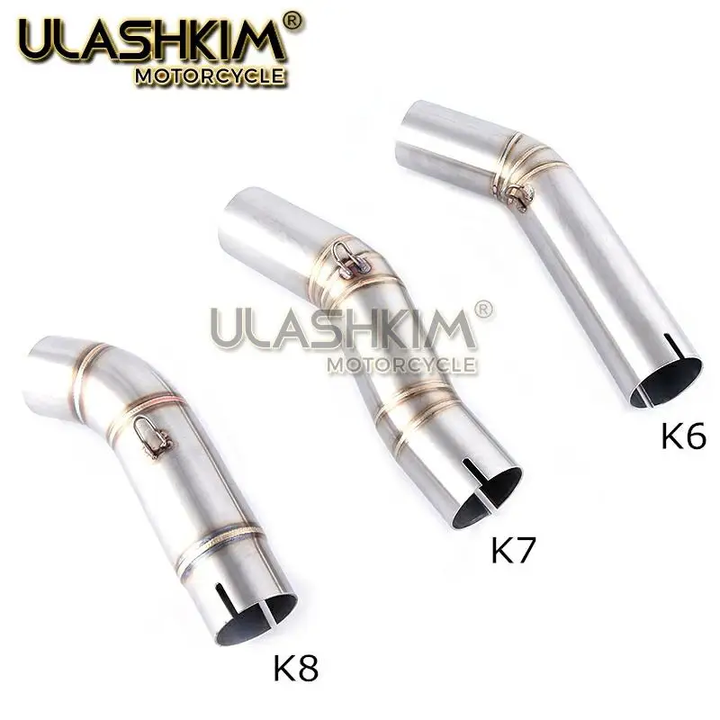 Мотоцикл Полная выхлопная средняя труба без шнуровки для Suzuki GSXR600 Gsxr700 Gsxr750 K7 GSX R700