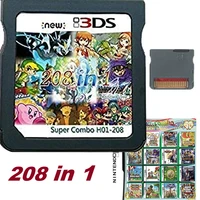 208 in 1 compilation video game cartridge card for nintendos ds 3ds 2ds super combo multi cart