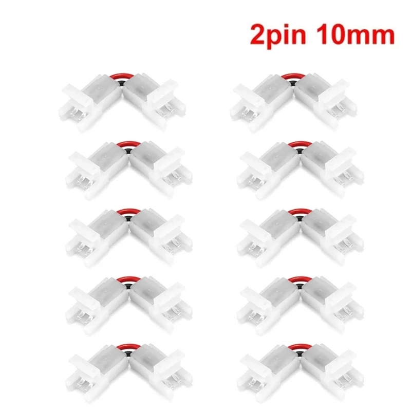 10 Pcs LED Strip Connectors 2/3/4 Pin 8/10mm Unwired Solderless Adapter Extension For 3528/5050 SMD RGB Lights | Обустройство дома